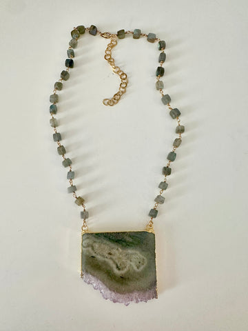 Rectangle Lab Stalactite Necklace