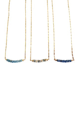 Rondelle Bar Necklace +6 stones