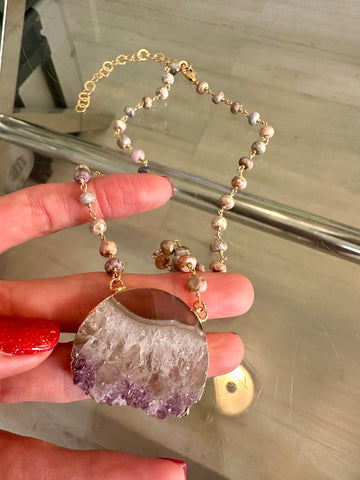 Amethyst Stalactite Necklace