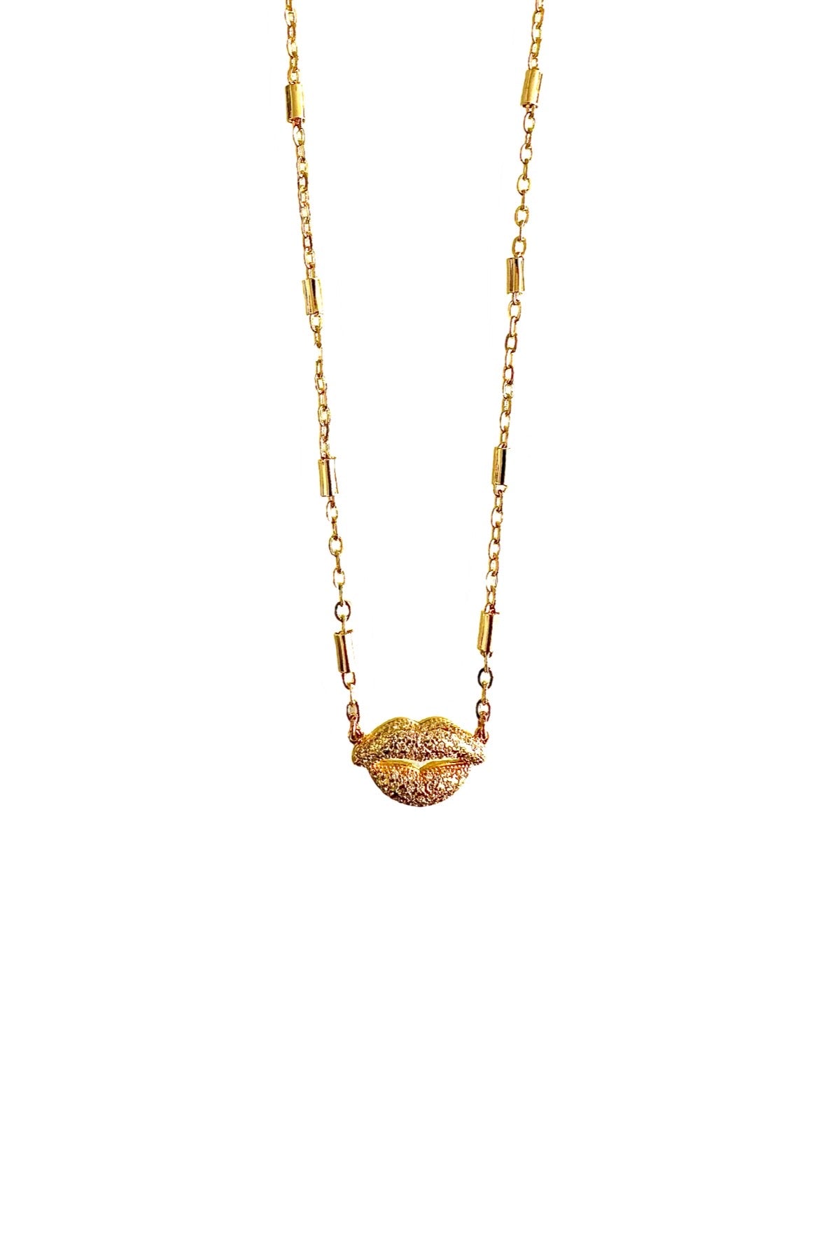 CZ Lips Necklace