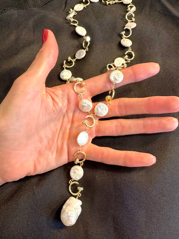 Pearl & Clou(Nail) Necklace