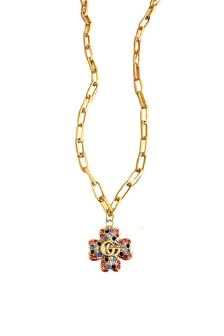 GG CZ Clover Necklace