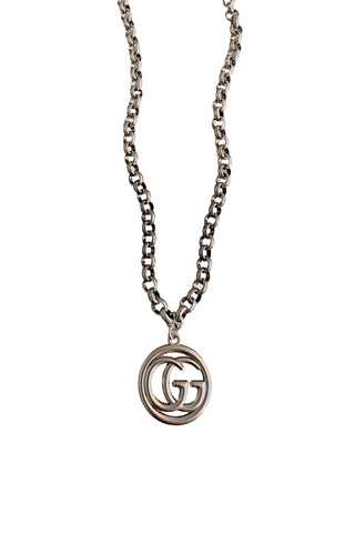 GG Silver Logo Necklace