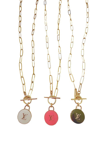 LV Link Charm Necklace