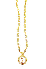 YSL Circle CZ Necklace